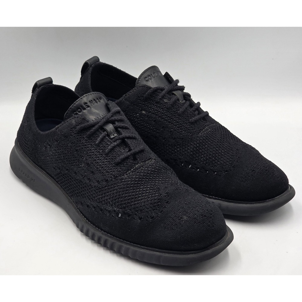 Cole Haan‎ 2.0 Grand Stitchlite Wingtip Black Knit Oxford Sneaker 10.5M